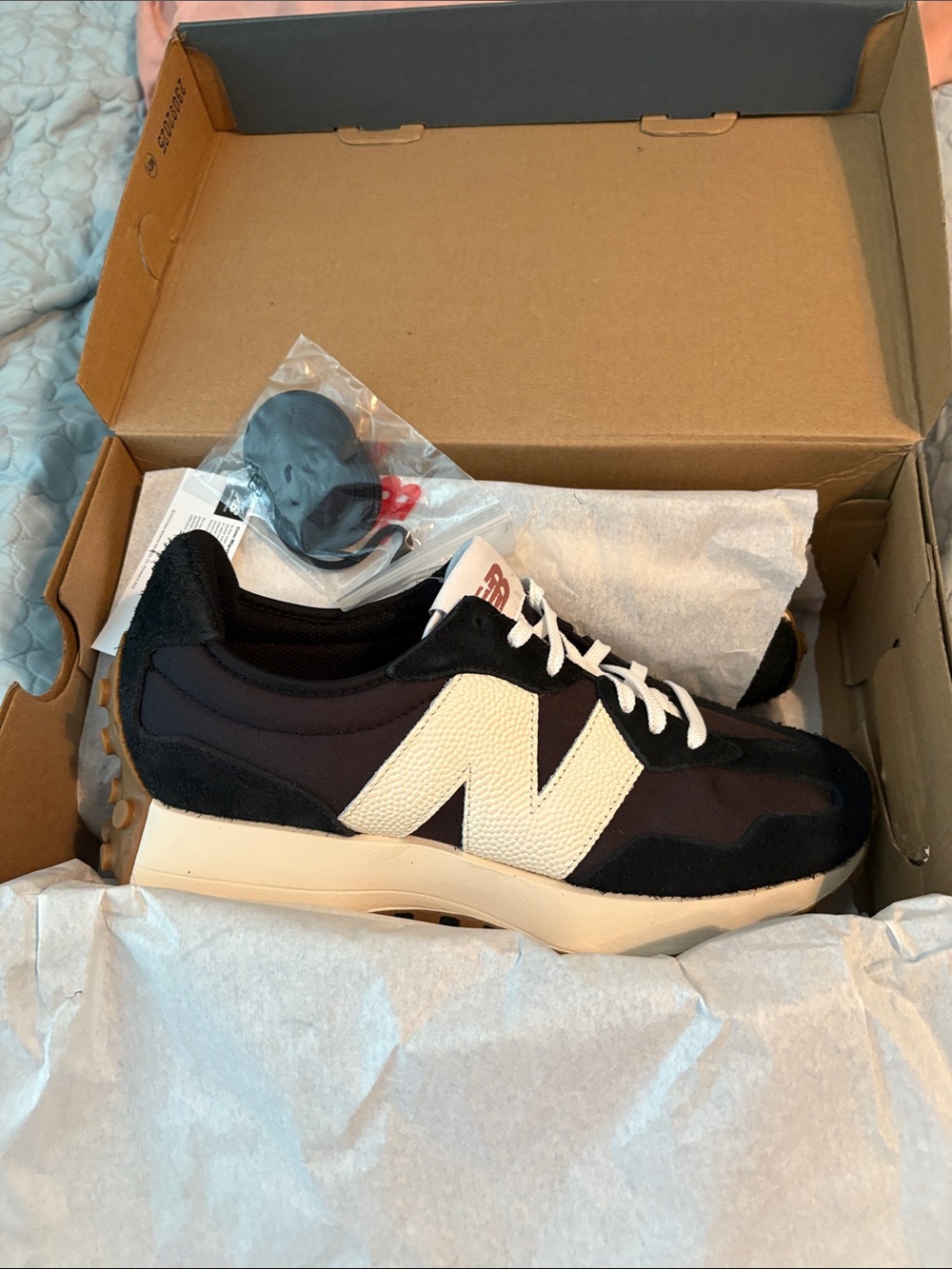 New Balance 327 Women’s Black and White Sneakers